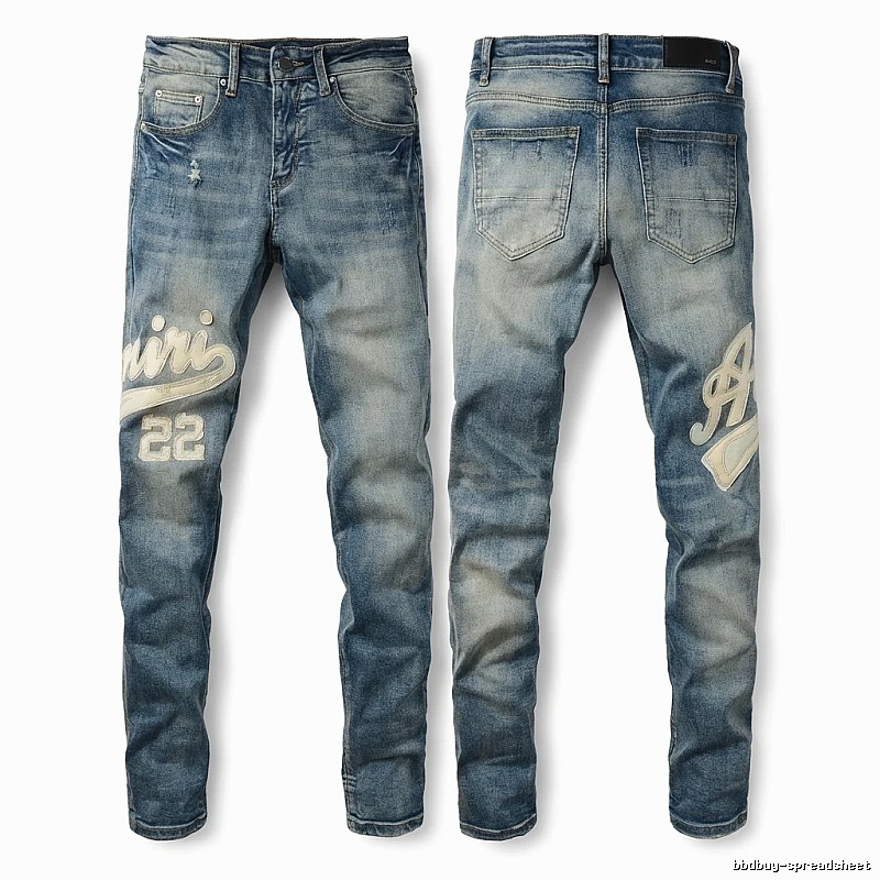 AMI letter-printed jeans