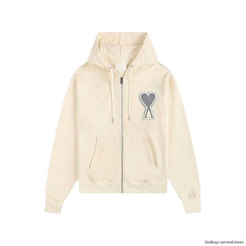 AMI Love Embroidered Cream Sweatshirt