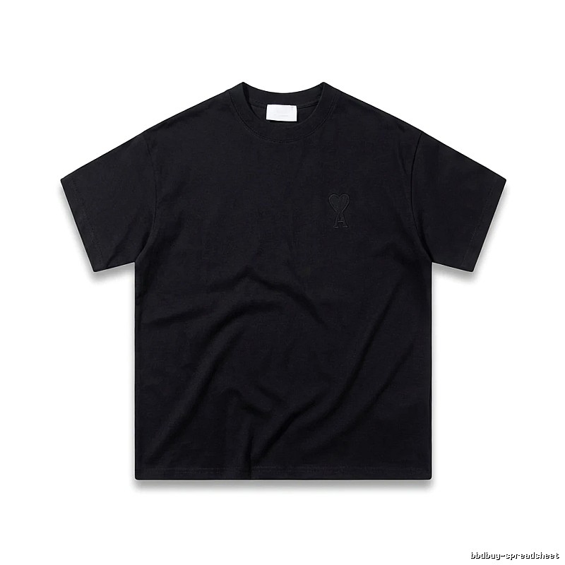 AMI Love Simple Style Black T-shirt