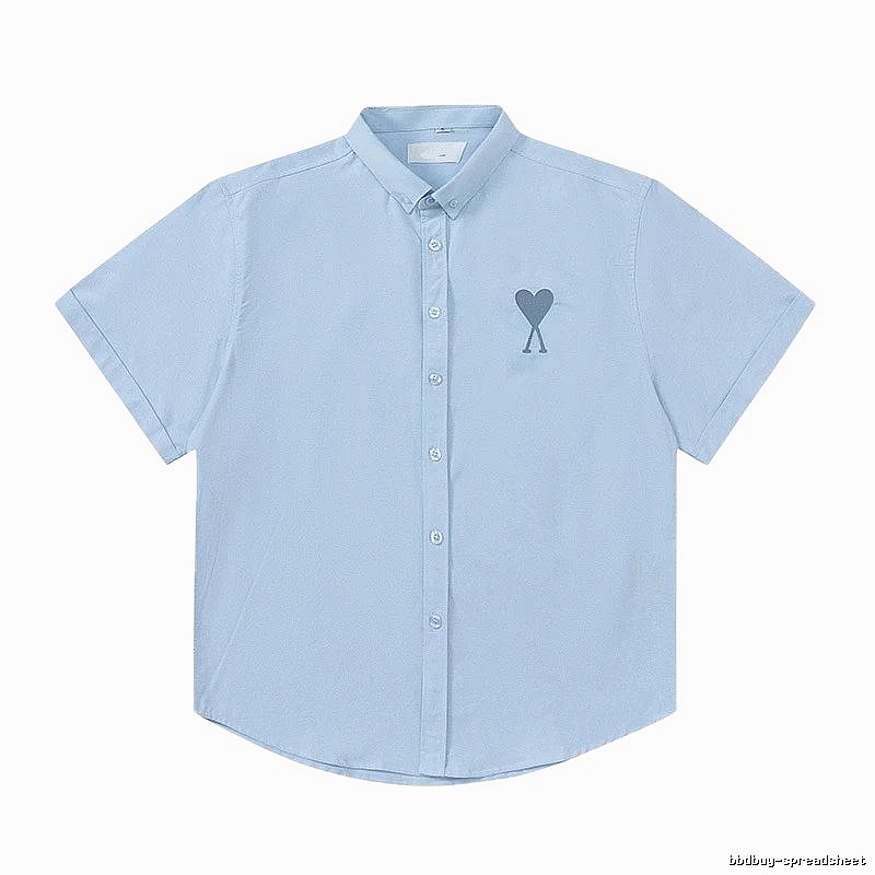 AMI Love Simple Style Blue Shirt