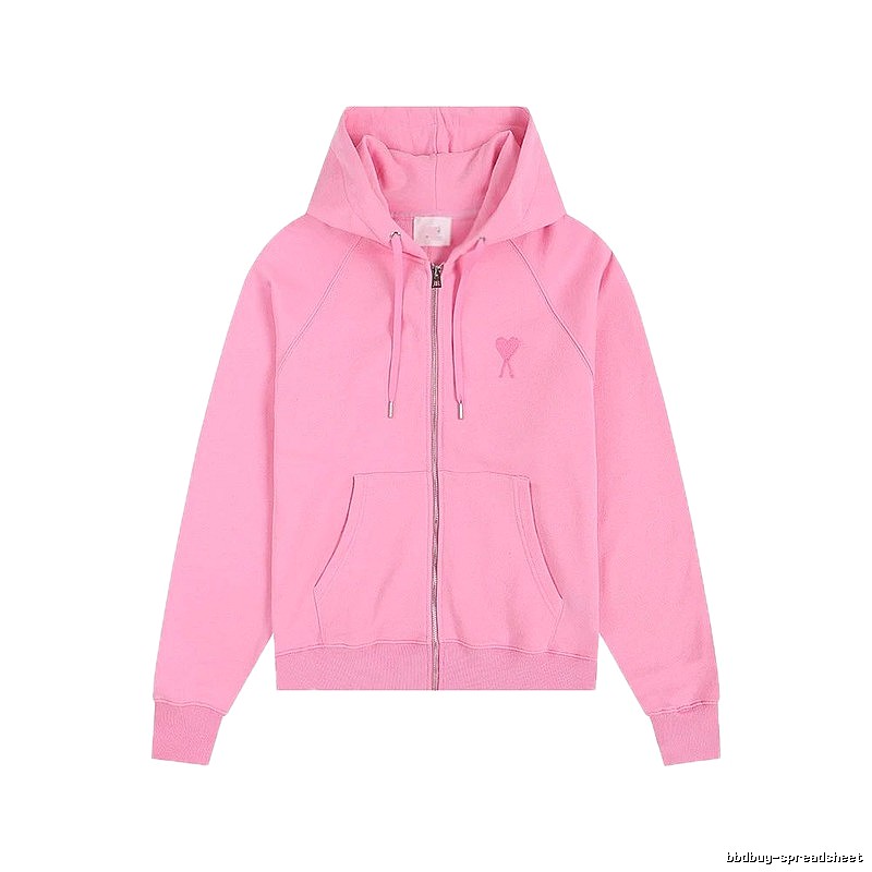 AMI Love Simple Style Pink Coat