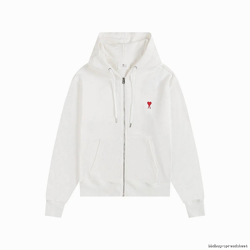 AMI Love Simple Style White Sweatshirt