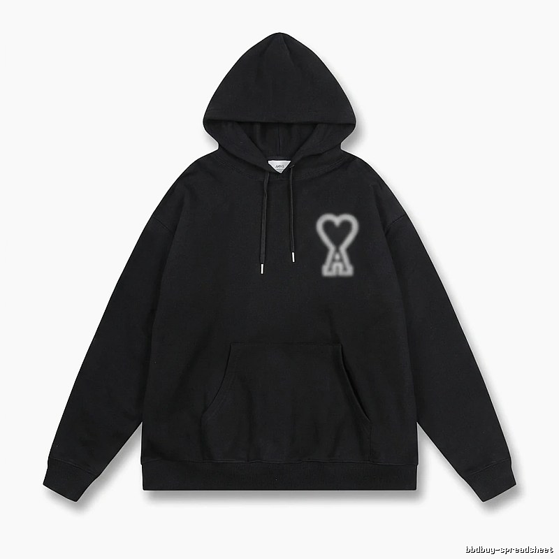 AMI Love Trendy Black Hoodie