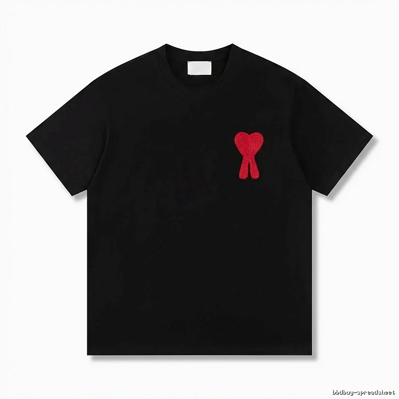 AMI Love Trendy Brand Black T-shirt