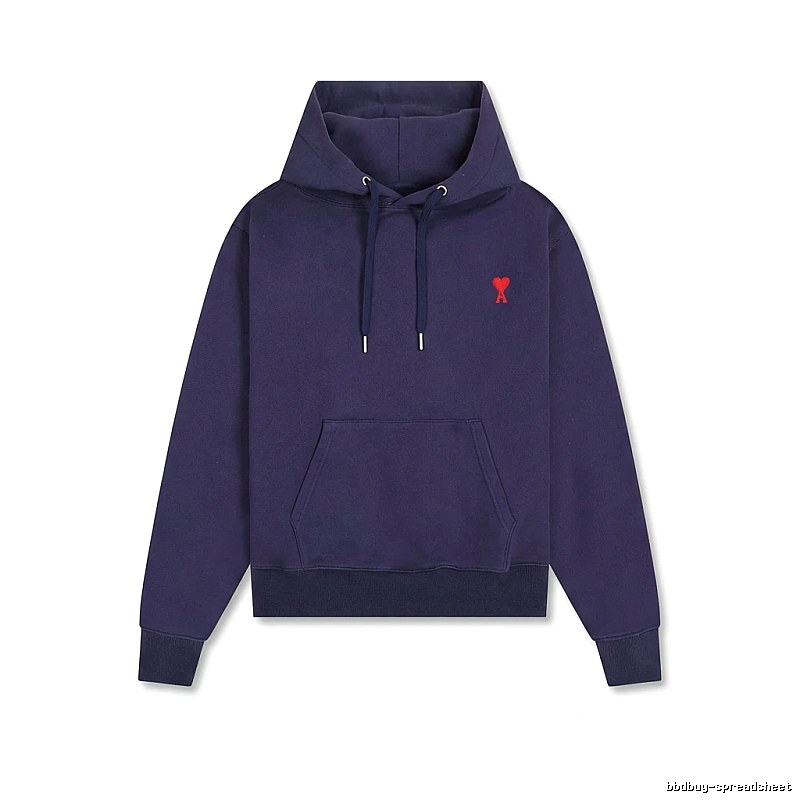 AMI Minimalist Style Navy Blue Sweatshirt