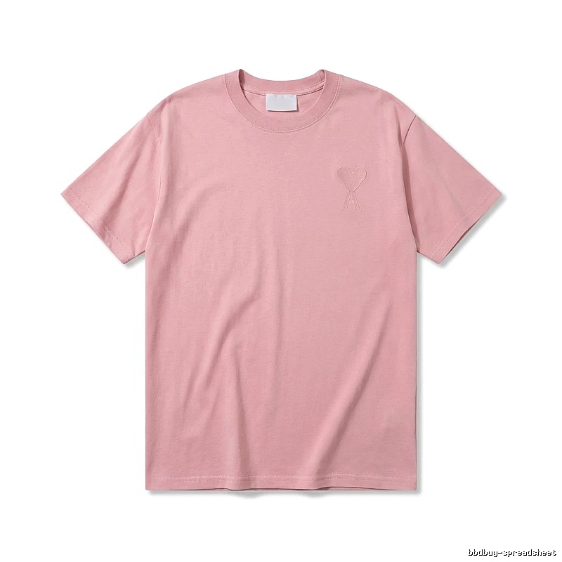 AMI simple and elegant pink T-shirt
