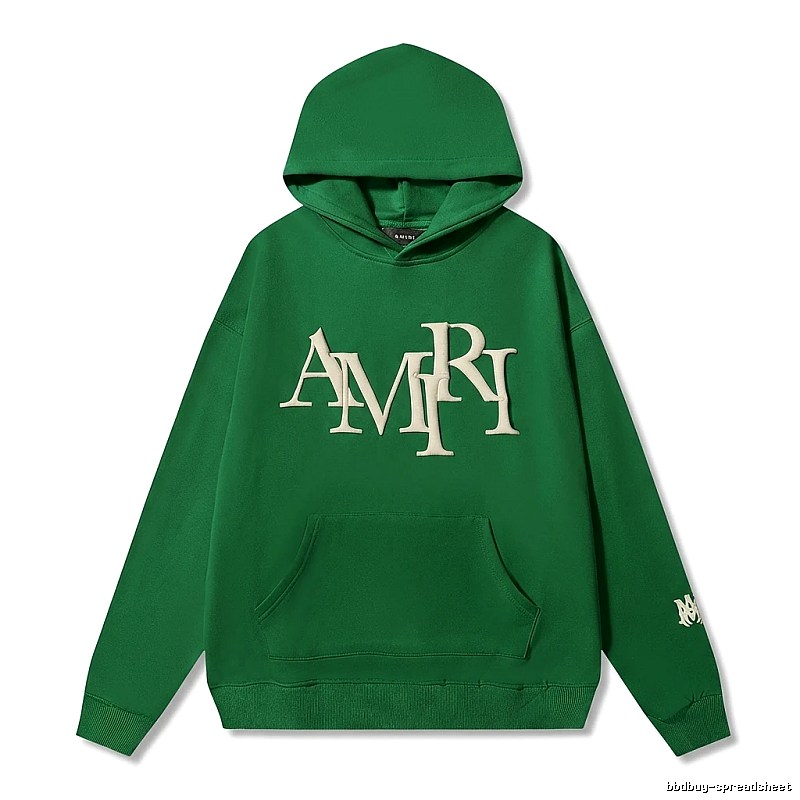 AMIRI Alphabet Style Green Sweatshirt