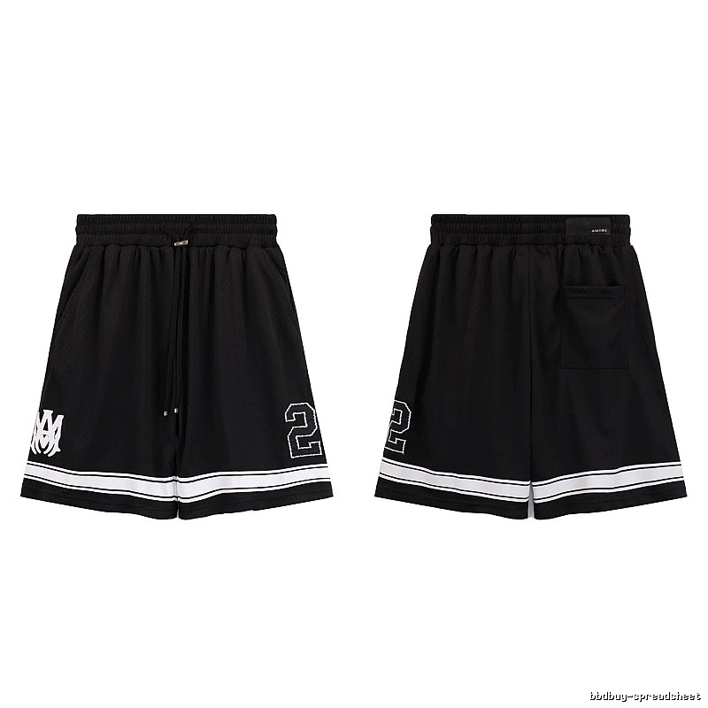 AMIRI American Basketball Style Black Athletic Shorts