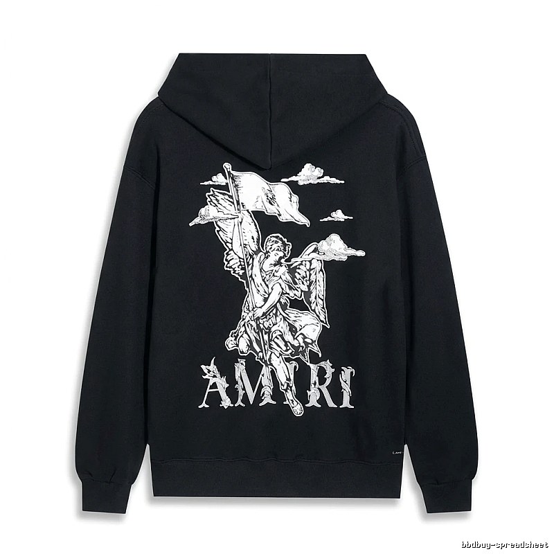 AMIRI Black Sweatshirt with Angel Print