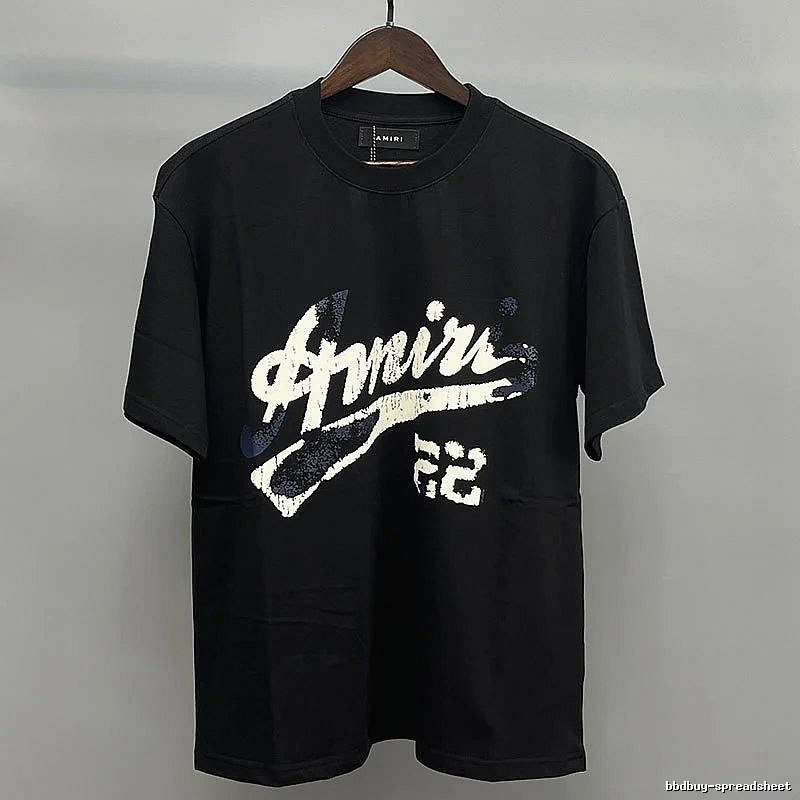 Amiri Black White Records Graphic T-Shirt Campus Look