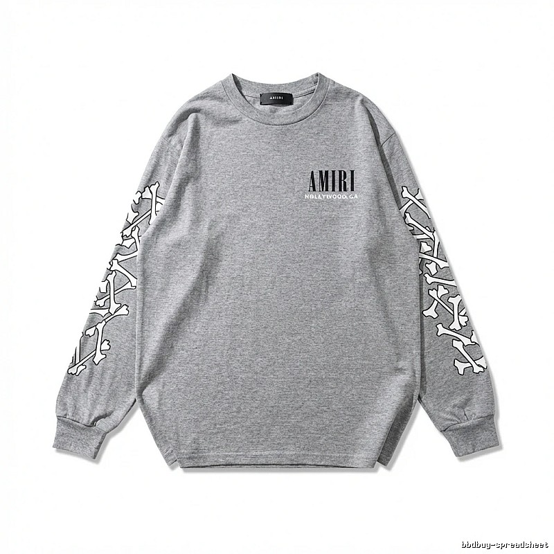 AMIRI Bone Pattern Trendy Cool Gray Sweatshirt