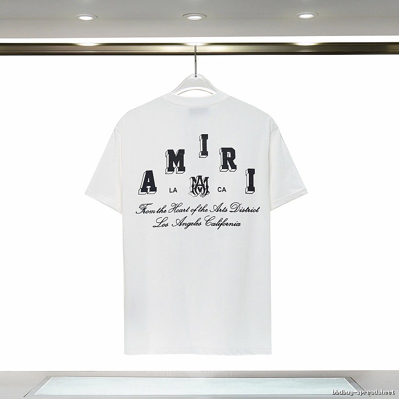 Amiri Daily Graphic T-shirt White Blue Amiri with Visual Detail