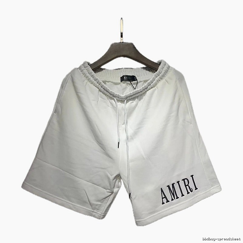 AMIRI Embroidered Street Style White Casual Shorts