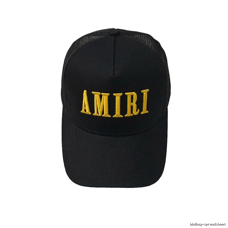 AMIRI letter embroidery black cap