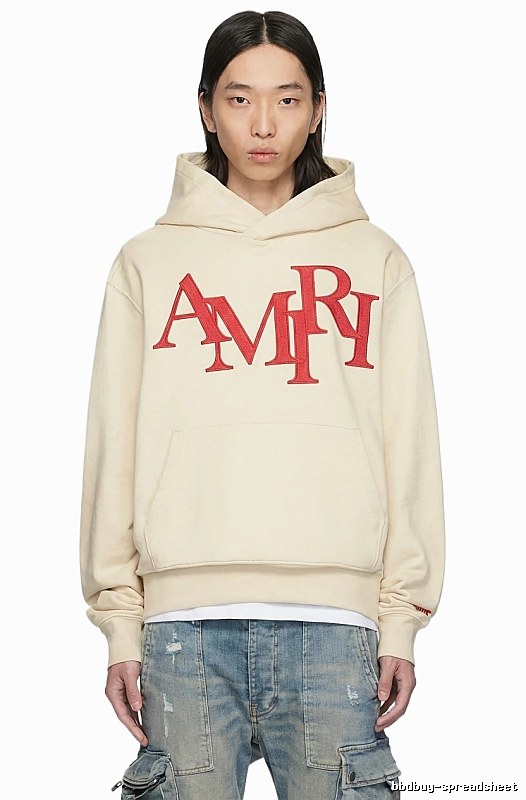 AMIRI Letter Style Beige Sweatshirt