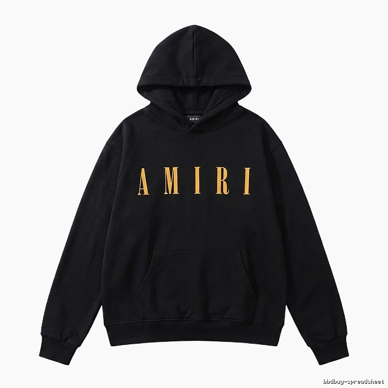 AMIRI letter-style black hoodie