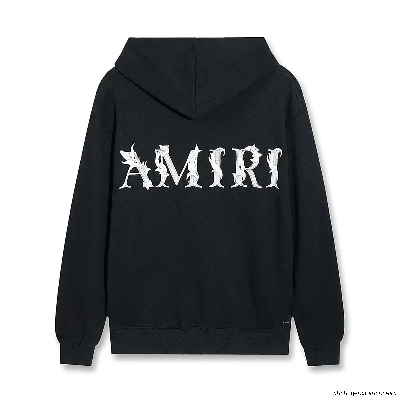 AMIRI letter-style black hoodie
