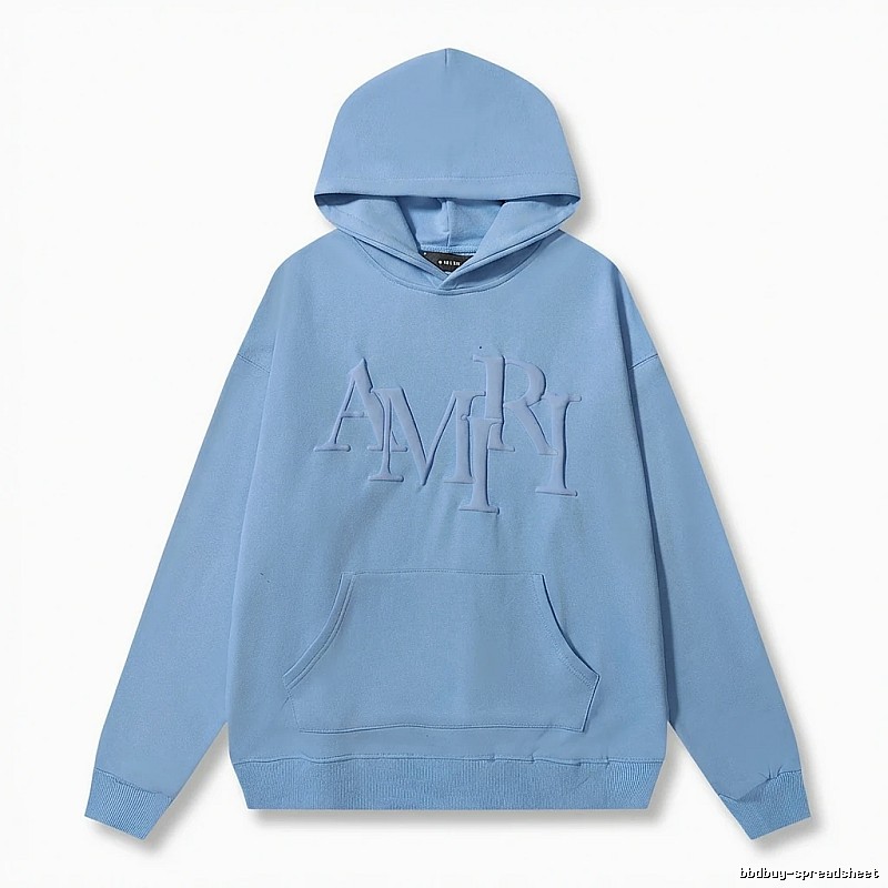 AMIRI Letter Style Light Blue Sweatshirt