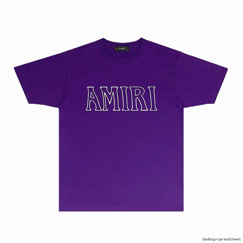 AMIRI minimalist style purple T-shirt