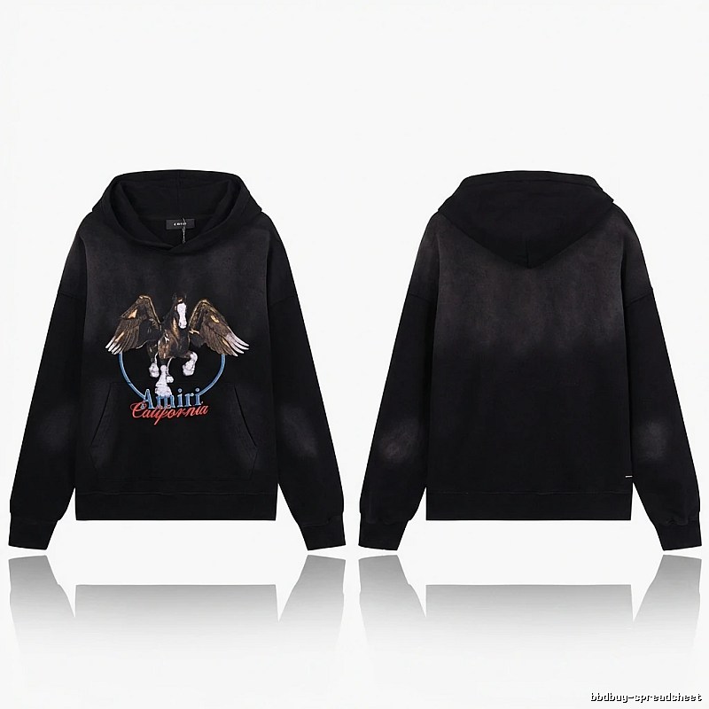 AMIRI Pegasus Retro Black Hoodie
