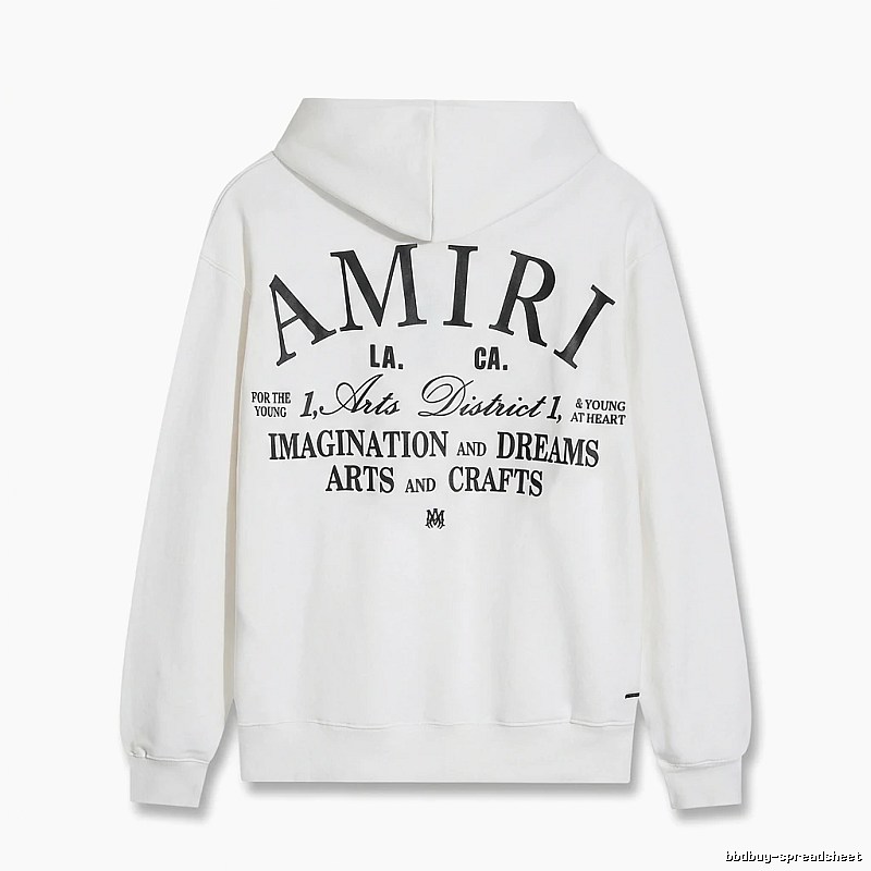 AMIRI Printed Casual Style White Hoodie