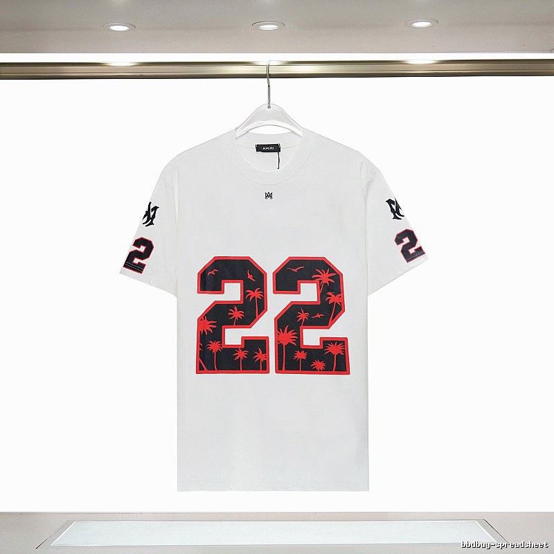 Amiri Resort Graphic T-shirt White Blue Amiri with Premium Look