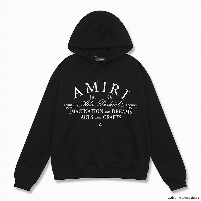 AMIRI retro-style black hoodie