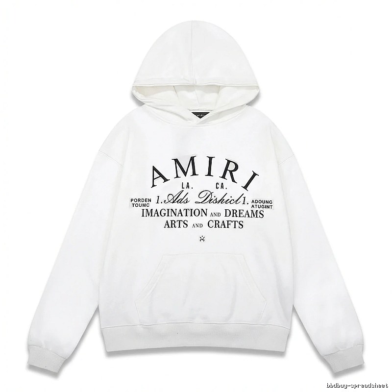 AMIRI retro-style white hoodie