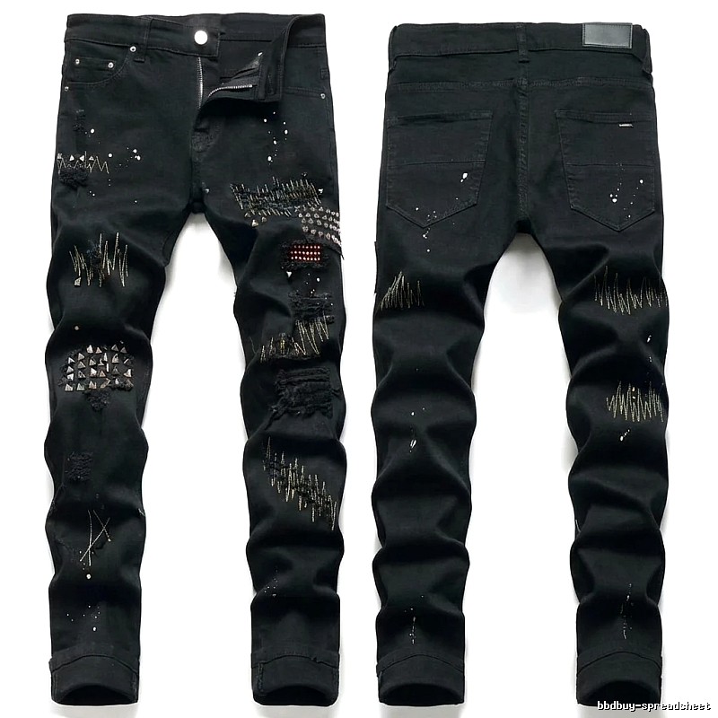 AMIRI Ripped Trendy Black Pants