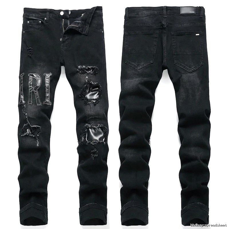 AMIRI Ripped Trendy Cool Black Pants