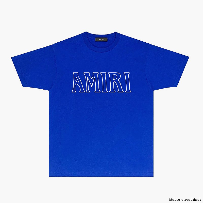 AMIRI simple style blue T-shirt