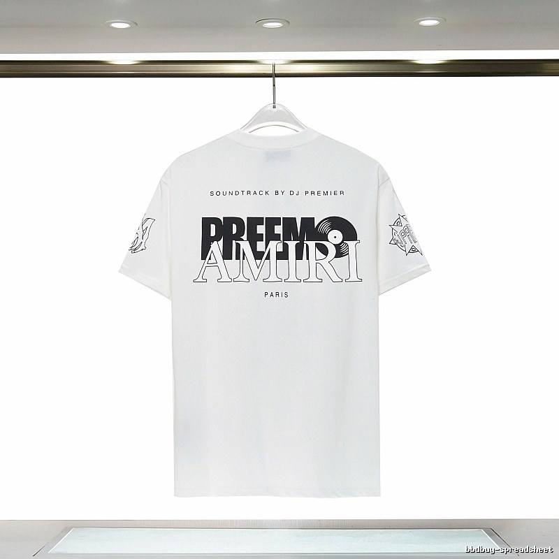 Amiri Sport Graphic T-shirt White Blue Amiri for Warm Weather