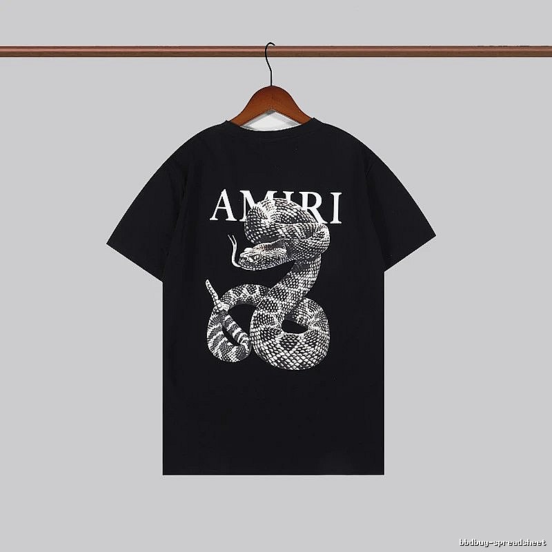 Amiri Statement Graphic T-shirt White Blue Amiri for Easy Pairing