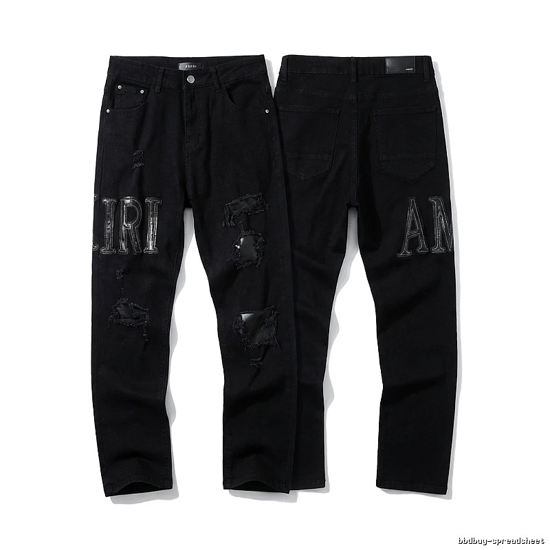 AMIRI Trendy Black Jeans with Holes