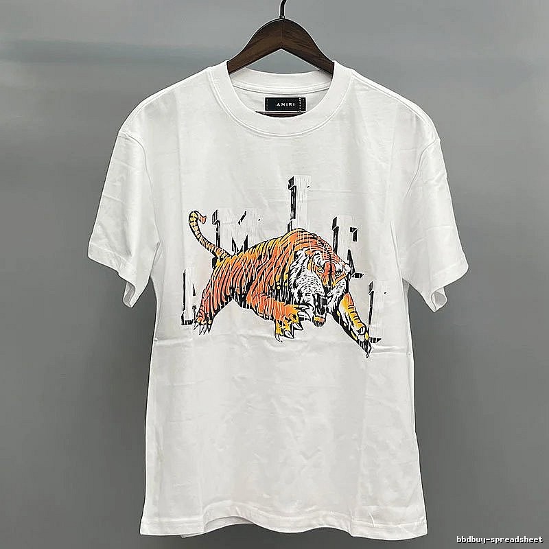 Amiri White Records Graphic T-Shirt Modern Fit