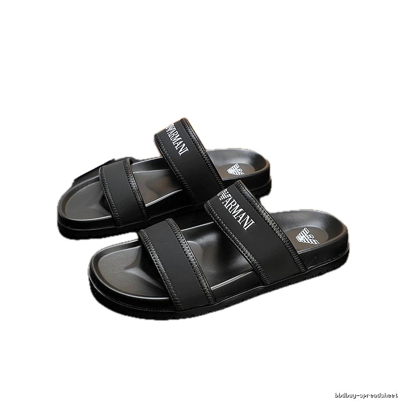 Armani Casual Style Black Slides