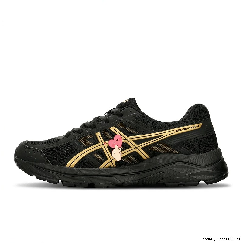 ASICS retro black and gold running shoes