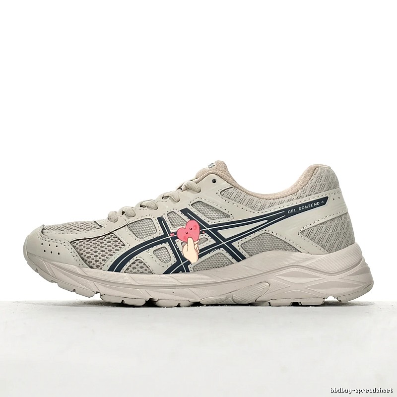 ASICS retro-style light gray running shoes