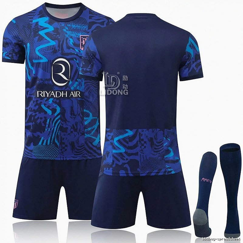 Atletico Madrid retro dark blue jersey