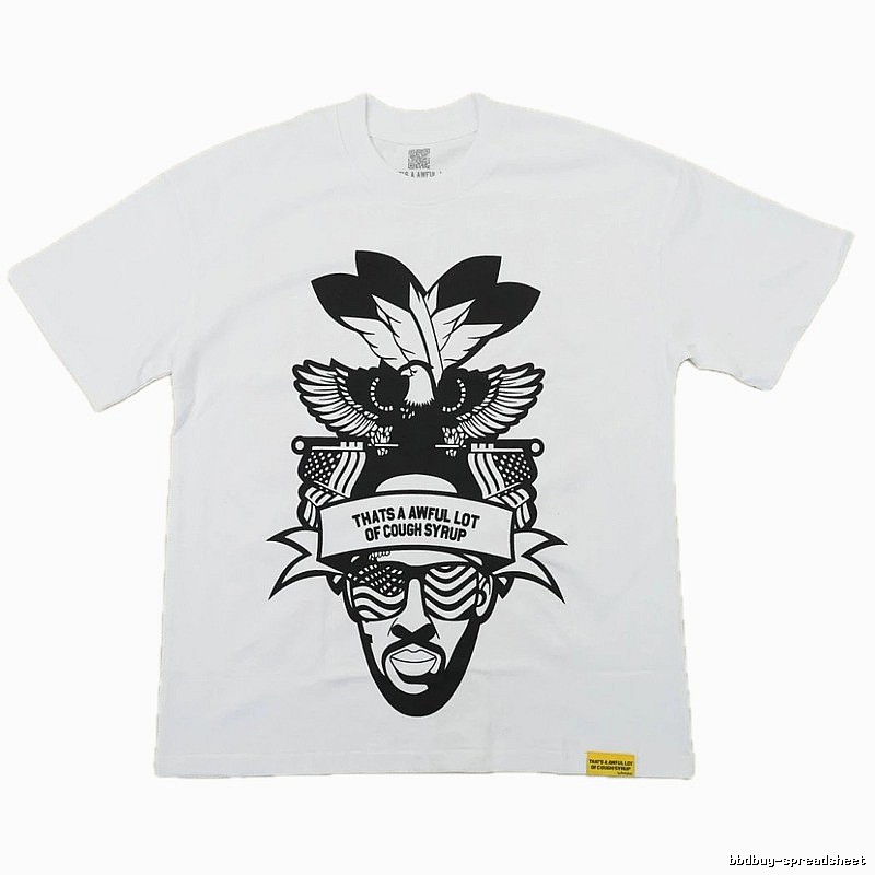 Awful Lot Portrait Print Street Style White T-Shirt