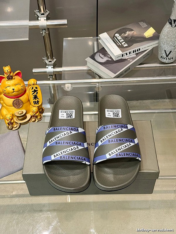 Balenciaga All-over Print Trendy Cool Style Brown Slippers