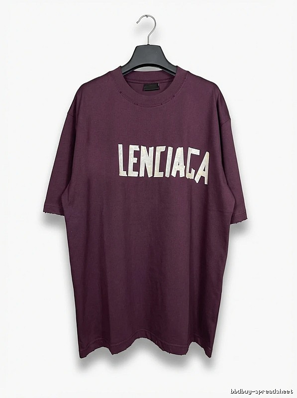 Balenciaga alphabet style purple T-shirt