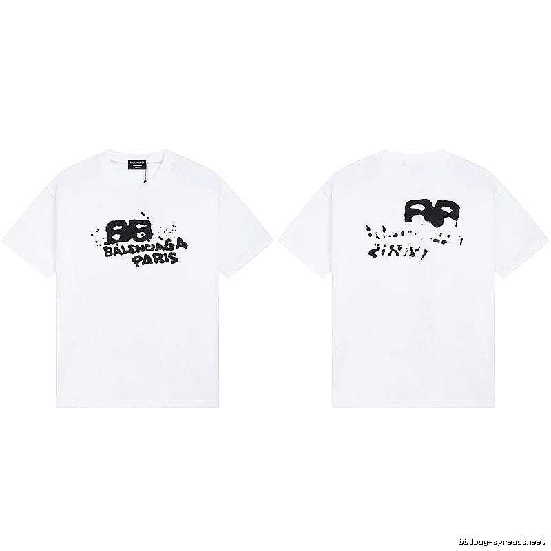 Balenciaga BB Print White T-shirt