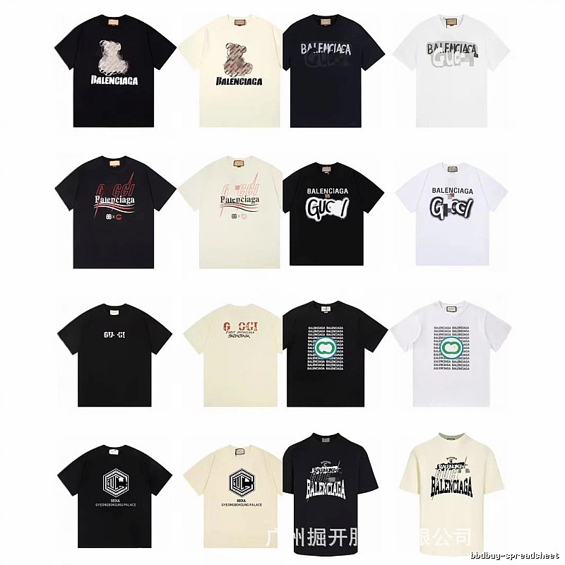 Balenciaga Co-branded Trendy Street Style Multi-color Short-sleeve T-shirt
