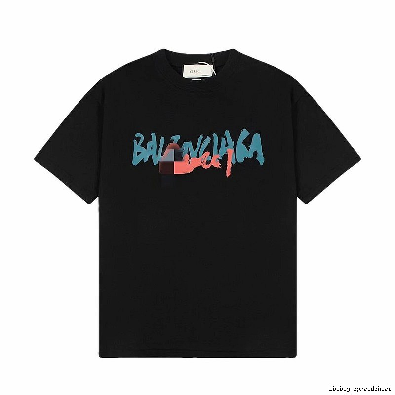 Balenciaga Graffiti Street Style Black T-Shirt