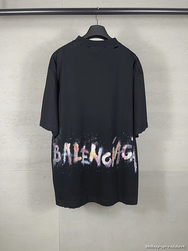 Balenciaga graffiti-style black T-shirt