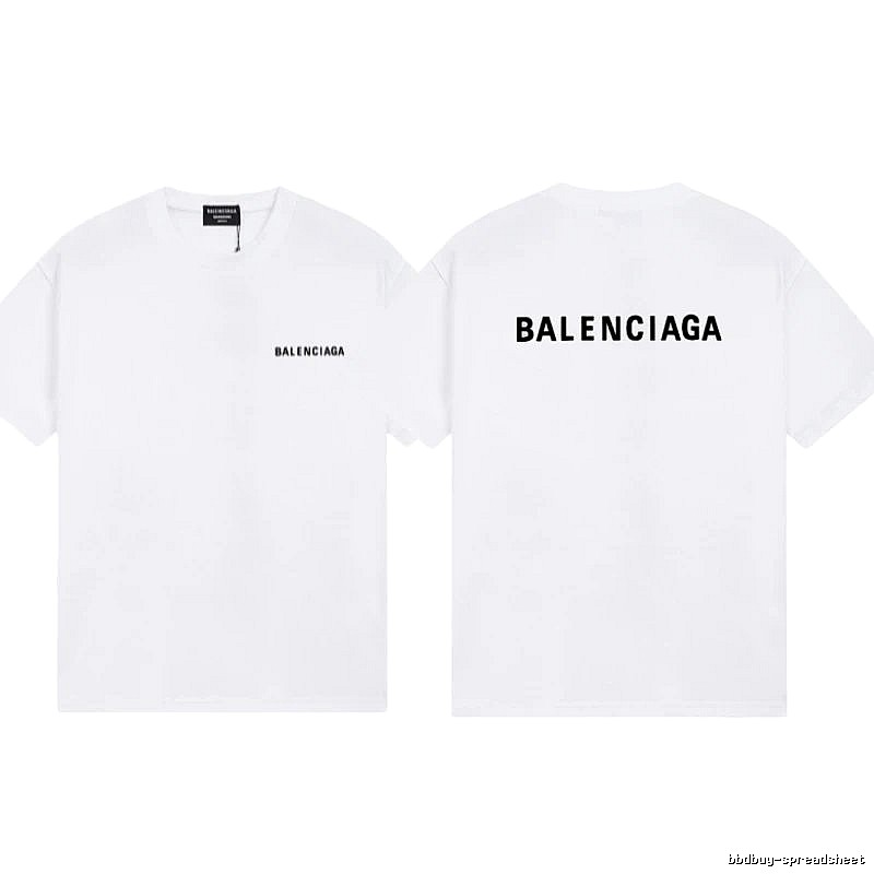 Balenciaga Letter Print Street Style White T-Shirt