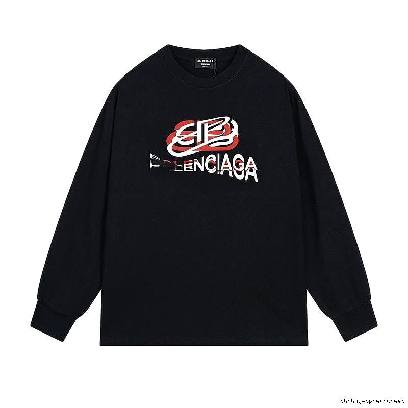 Balenciaga letter-style black T-shirt