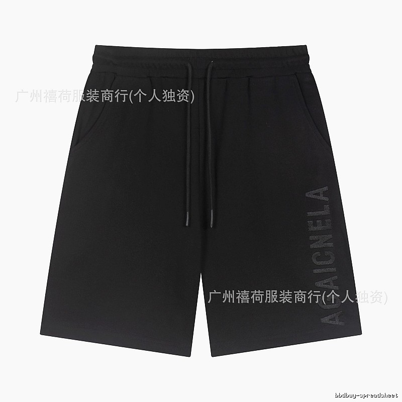 Balenciaga minimalist style black shorts