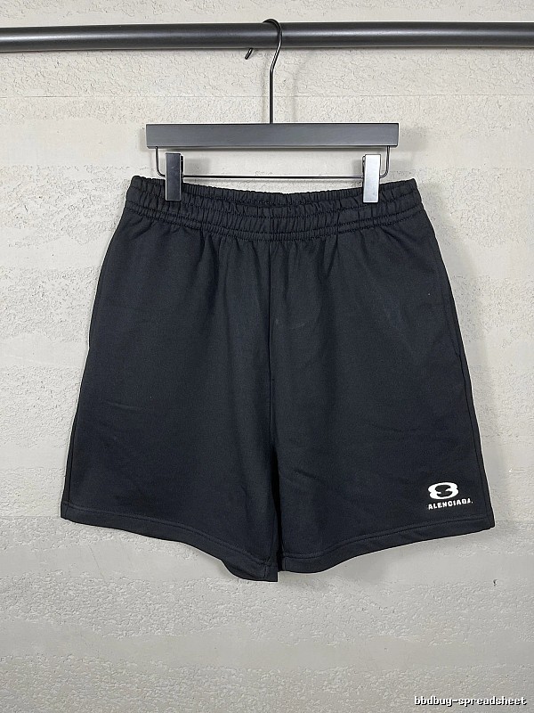 Balenciaga minimalist style black shorts